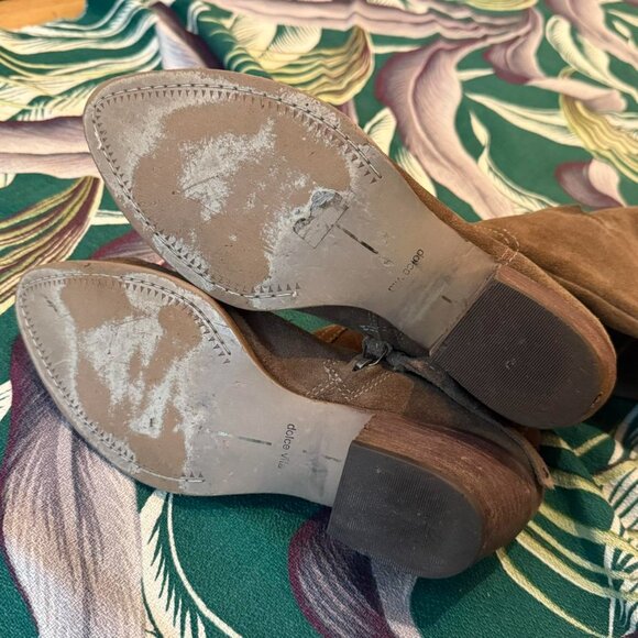 👢 incredible 00s ‘DOLCE VITA’ tan SUEDE over the knee boots | est sz W 7.5 👢 - Picture 3 of 15